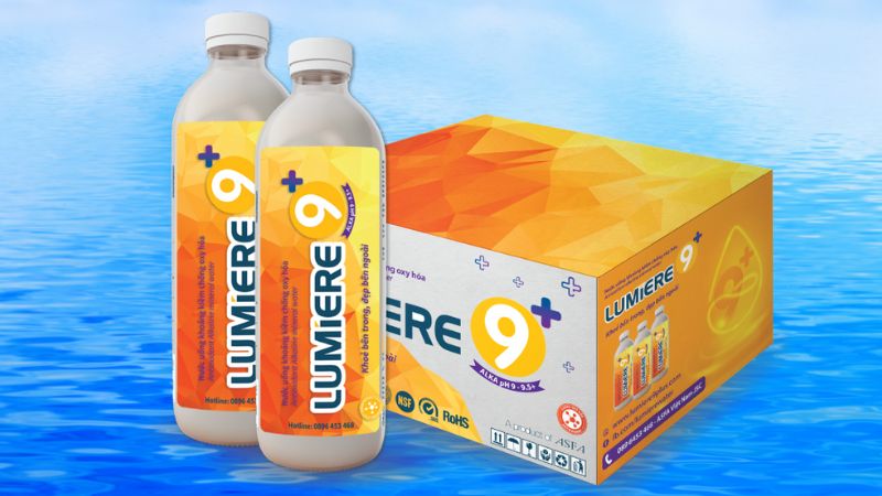 Thành phần của Lumiere 9+ bao gồm nước tinh khiết và các ion khoáng
