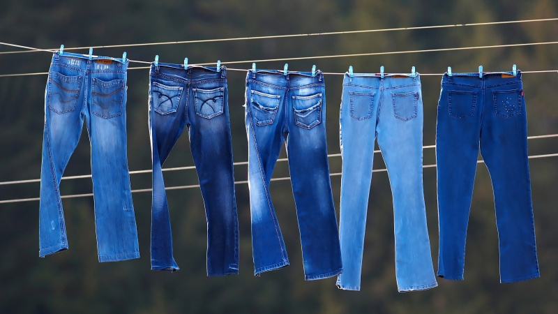Washing jeans too frequently can cause color fading, stretching, or damage to the details on the jeans