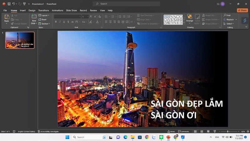 mẹo chèn chữ nổi bật trong PowerPoint