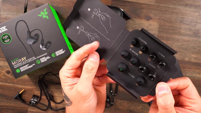 Các nút tai của Razer Moray sẽ có hai tuỳ chọn chất liệu là silicon hoặc xốp.