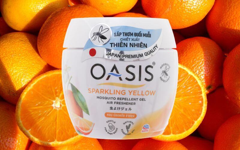 Sáp thơm đuổi muỗi Oasis Sparkling Yellow hương cam thoải mái