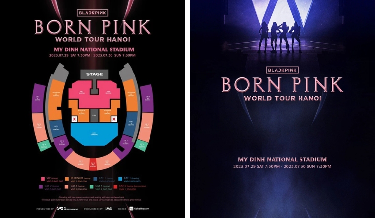 Công bố giá vé concert BLACKPINK tại Việt Nam, từ 1.2 triệu - gần 10 triệu