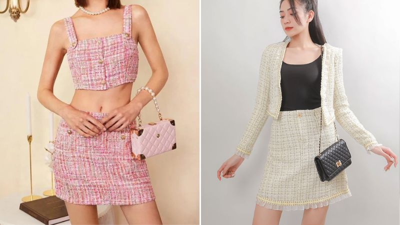 Chân Váy Dạ Tweed BIG SIZE Cạp Chéo Phối 3 Cúc Túi Giả Kiểu Váy Ngắn Chữ A  Thu Đông THUS90 | Shopee Việt Nam