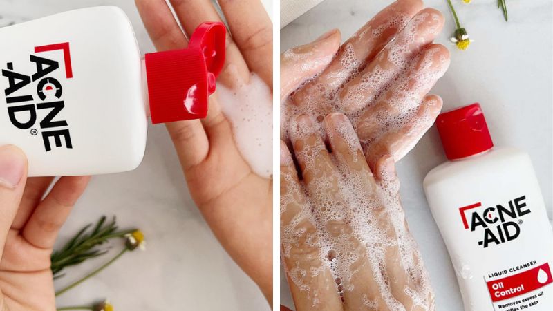 Hướng dẫn sử dụng sữa rửa mặt Acne-Aid Liquid Cleanser