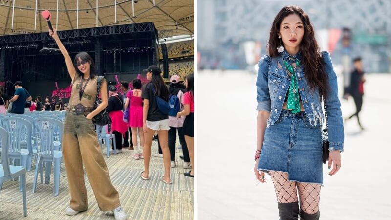 Trang phục denim on denim
