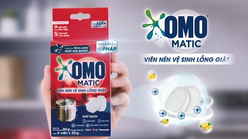 Viên nén vệ sinh lồng giặt Omo Matic