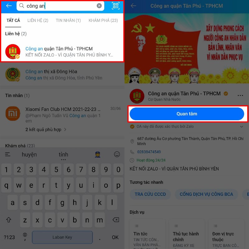 Cách đăng ký thường trú trên Zalo