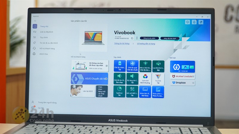 Bộ nhớ trong 512 GB của ASUS Vivobook 15 X1504VA cũng đáp ứng tốt nhu cầu lưu trữ của mình.