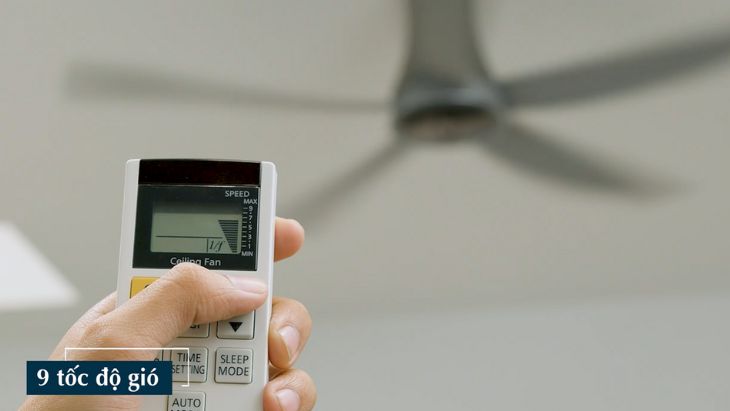 9 tốc độ gió, dễ dàng lựa chọn