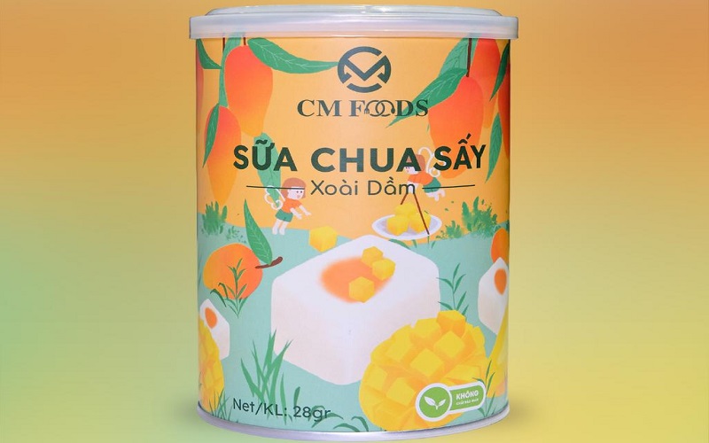 Sữa chua sấy xoài dầm