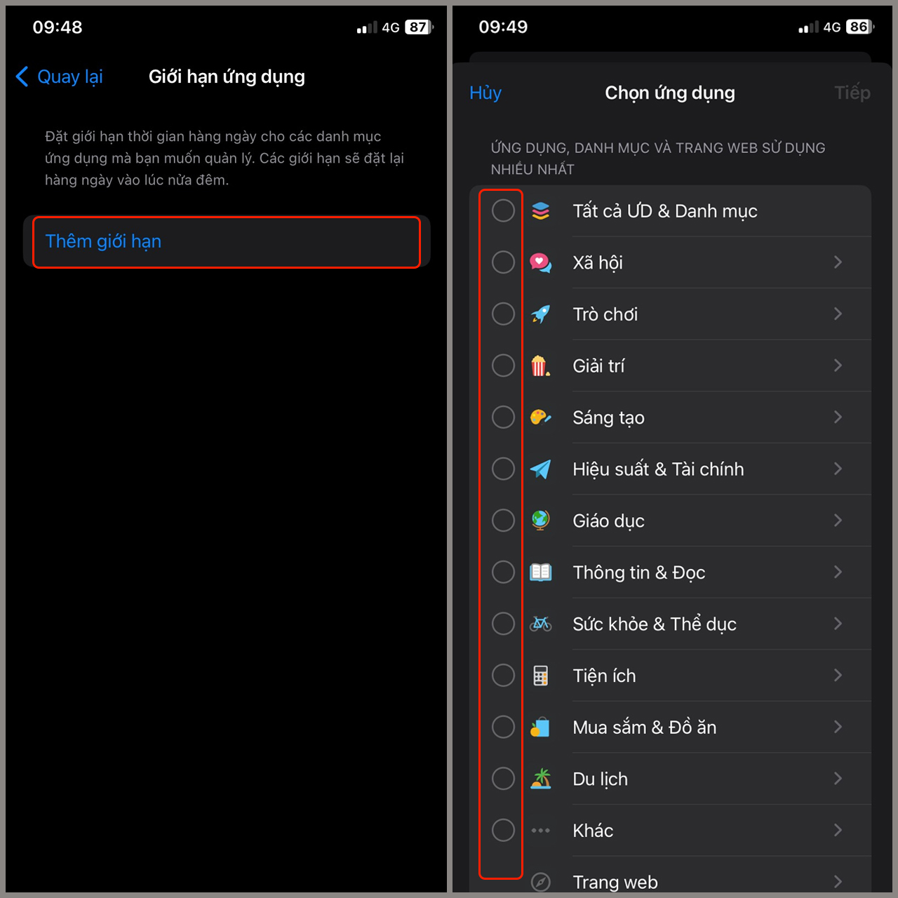 Cách bật, tắt giới hạn thời gian trên iPhone Cách bật, tắt giới hạn thời gian trên iPhone