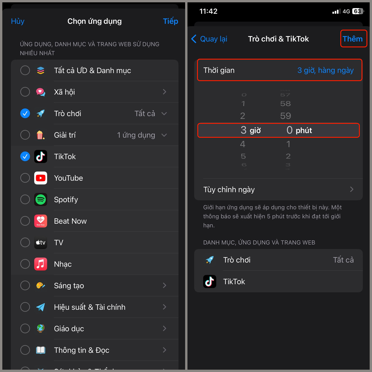Cách bật, tắt giới hạn thời gian trên iPhone Cách bật, tắt giới hạn thời gian trên iPhone