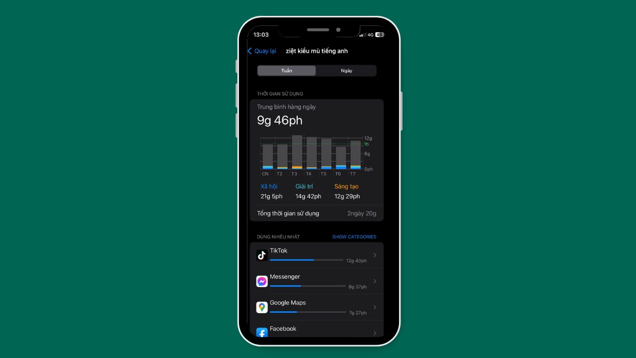 Cách bật, tắt giới hạn thời gian trên iPhone Cách bật, tắt giới hạn thời gian trên iPhone