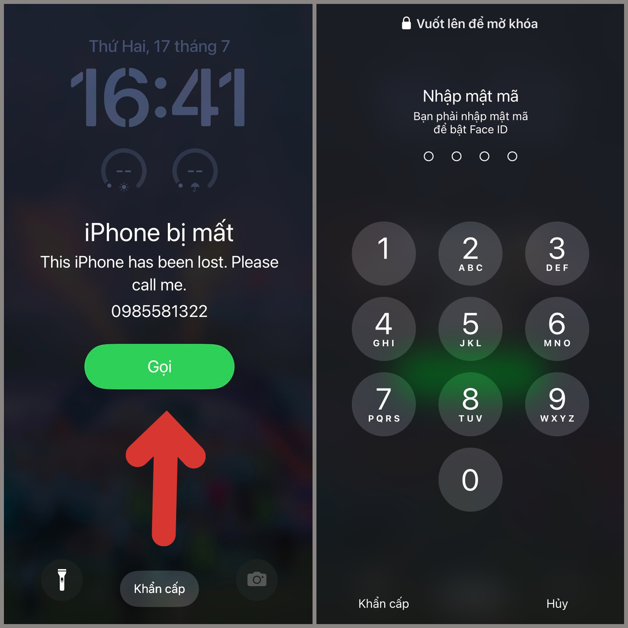 iPhone bị báo mất có mở được không?