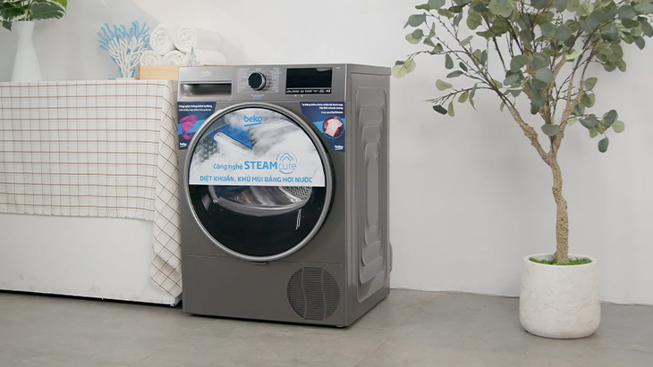 Kích thước máy sấy bơm nhiệt Beko 9 kg B3T4329M