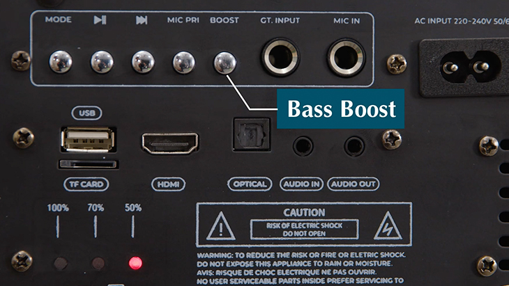 Bass Boost loa karaoke xách tay Sumico BT-S52 100W