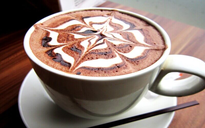 Mocha coffee is a type of coffee made from a combination of espresso, hot milk, and added chocolate