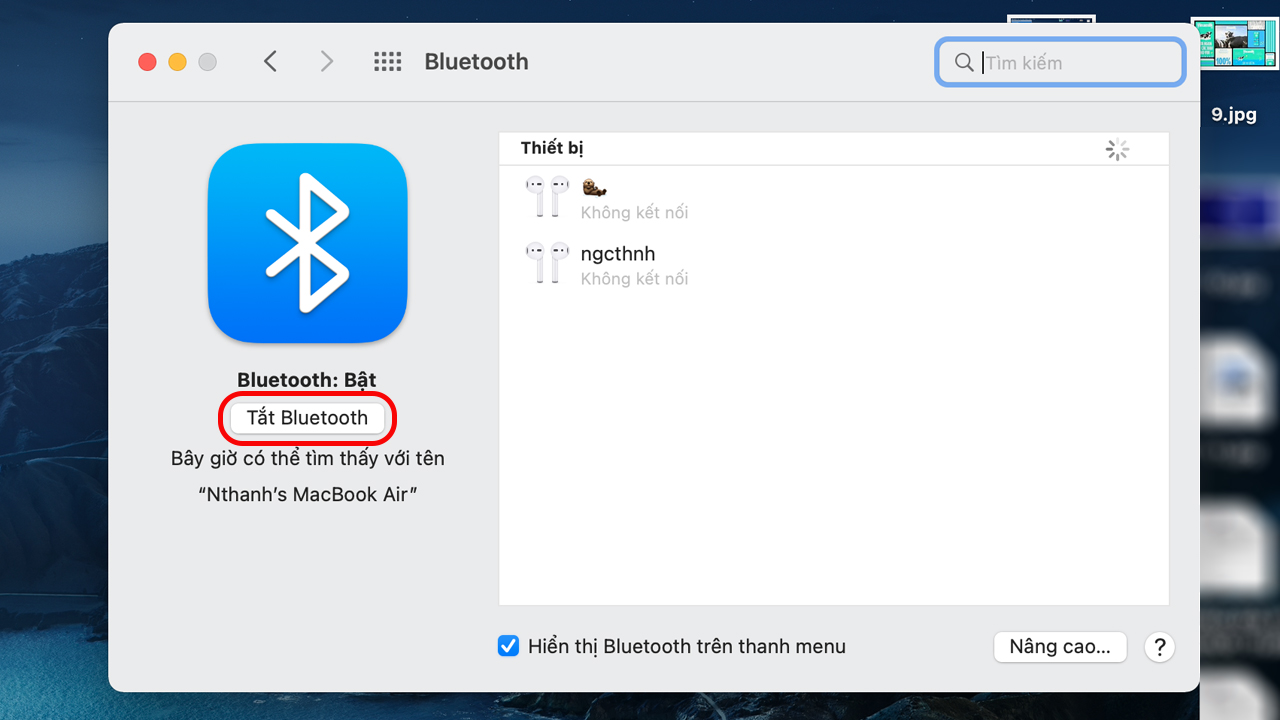 Cách kết nối Bluetooth với MacBook
