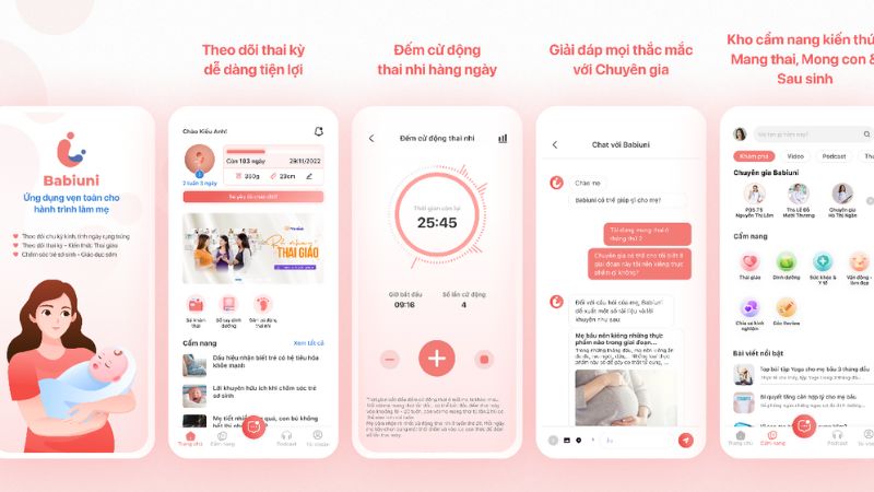 Top 6 app theo dõi thai kỳ uy tín, được nhiều mẹ bầu tin dùng