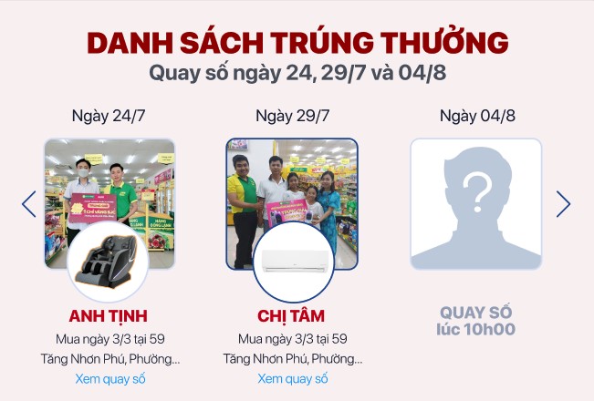 Thời gian, địa điểm và thủ tục nhận thưởng