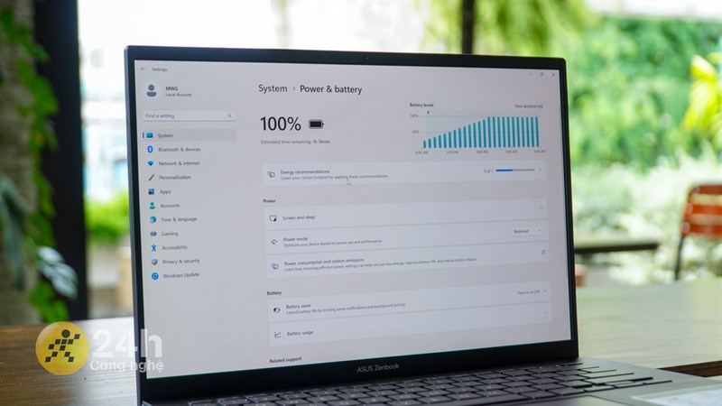 Thời gian sử dụng pin của ASUS Zenbook 14 OLED 2023 là điểm mà mình thấy khá bất ngờ