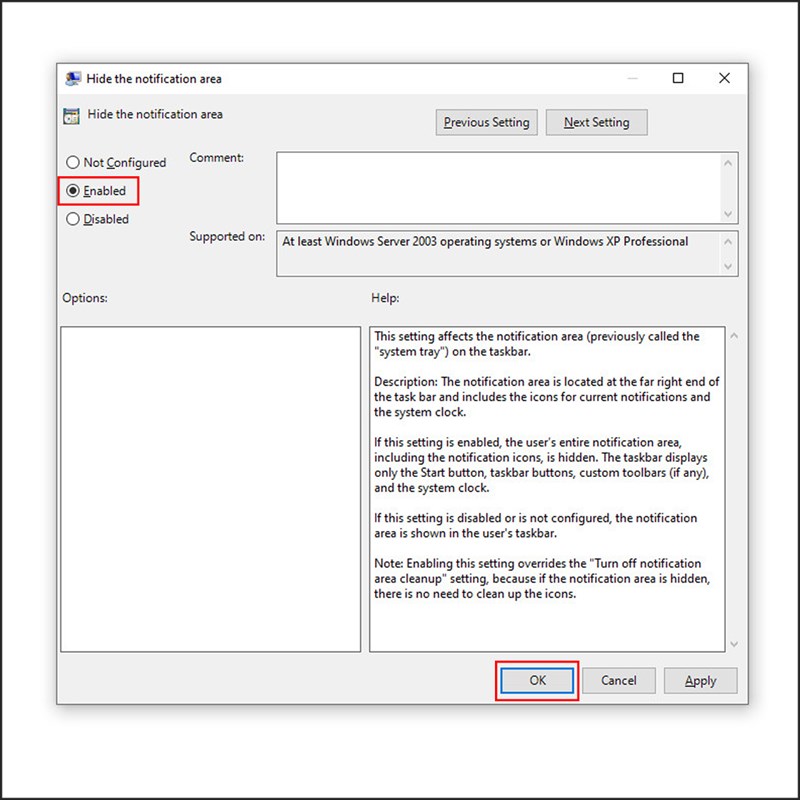 Cách vô hiệu hóa khu vực thông báo trong Windows