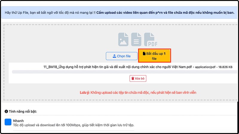Cách lưu trữ dữ liệu tốc độ cao không giới hạn