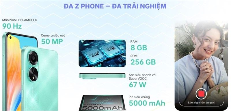 Cấu hình OPPO A78 Cấu hình OPPO A78