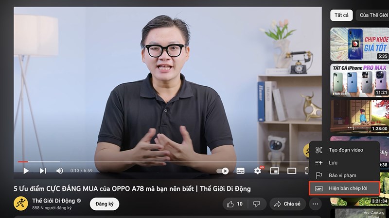 Cách lấy văn bản từ nội dung video trên YouTube Cách lấy văn bản từ nội dung video trên YouTube