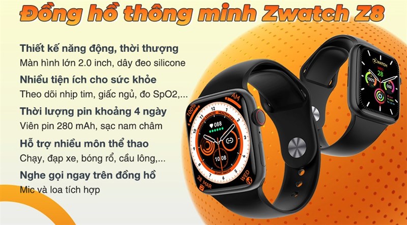 Thiết kế thời thượng, giá từ 490K khi mua ZWatch Z6 | Z8