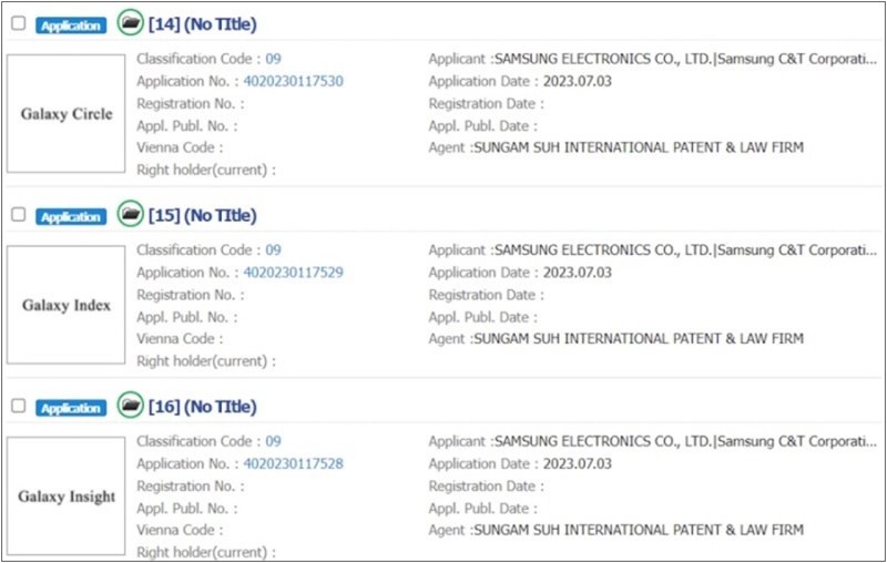 Những cái tên Galaxy mới mà Samsung đăng ký đã được phê duyệt