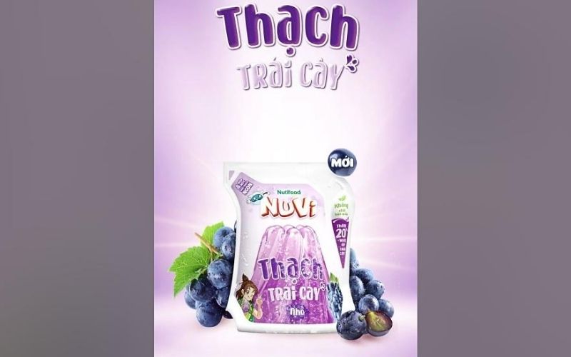 Thạch trái cây Nuvi vị nho