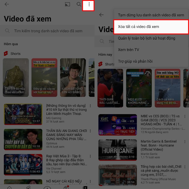 Cách xóa video đã xem trên YouTube