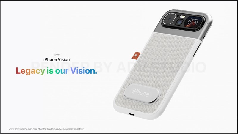 Thiết kế mặt sau của iPhone Vision 