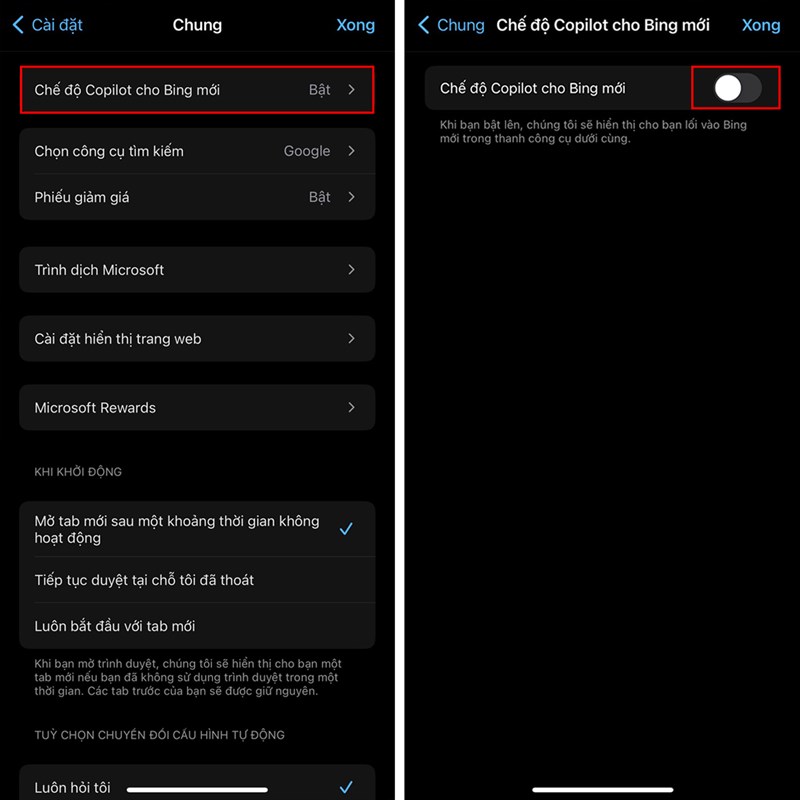 Cách ẩn biểu tượng Bing trong Edge iOS Cách ẩn biểu tượng Bing trong Edge iOS
