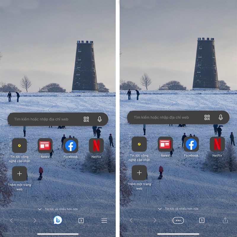 Cách ẩn biểu tượng Bing trong Edge iOS Cách ẩn biểu tượng Bing trong Edge iOS