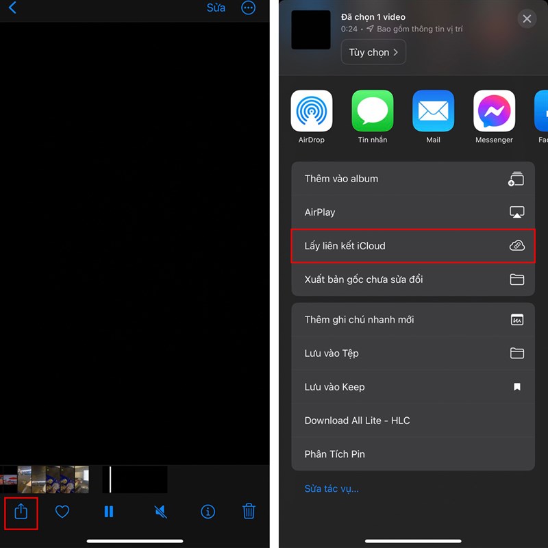 Cách gửi video dung lượng lớn trên iPhone