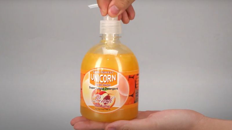 Nước rửa tay Unicorn hương đào chai 500ml