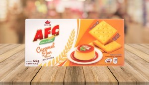 AFC caramel flan - sự kết hợp độc đáo giữa flan và bánh quy giòn tan