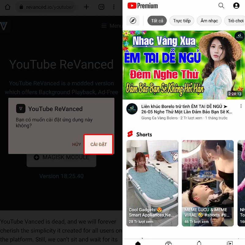 Cách tải YouTube ReVanced 18.25.40 Cách tải YouTube ReVanced 18.25.40