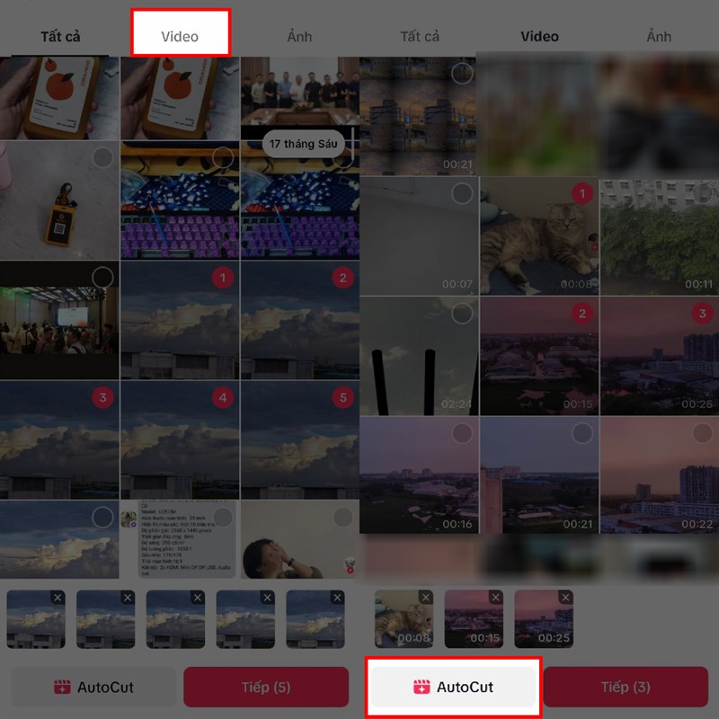 Cách ghép video tự động trên TikTok