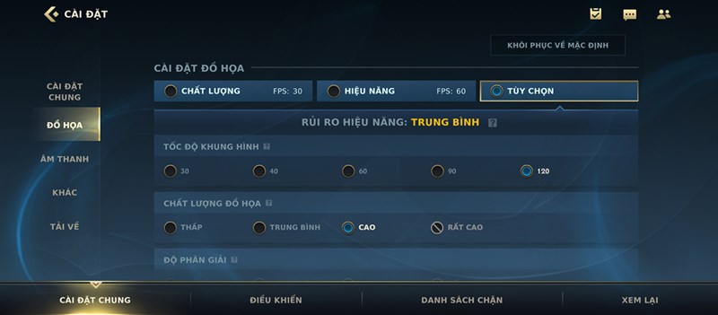 Thiết lập đồ họa LMHT: Tốc Chiến mà mình áp dụng trên POCO X4 GT Thiết lập đồ họa LMHT: Tốc Chiến mà mình áp dụng trên POCO X4 GT