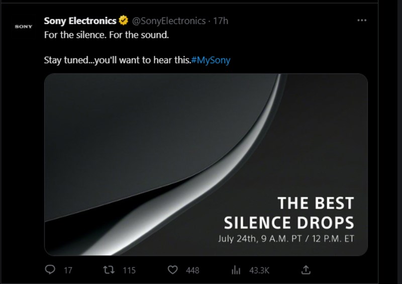 Bài đăng của Sony Electronics trên Twitter