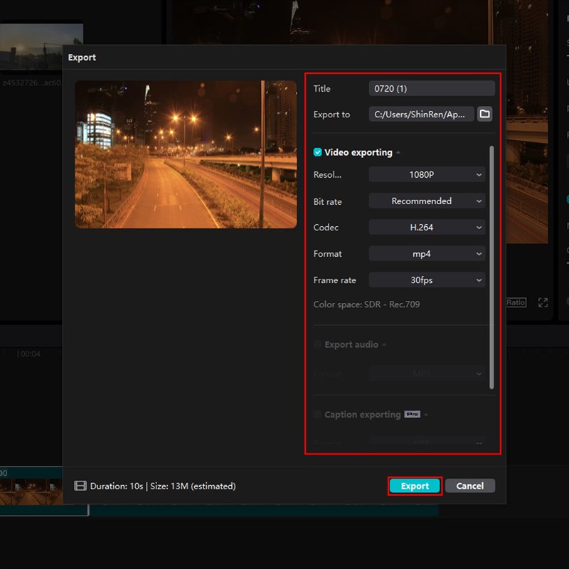 Cách xuất video CapCut trên máy tính