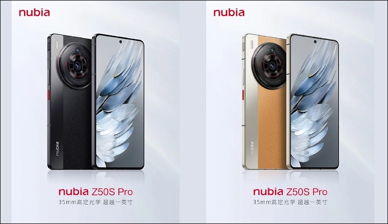 Nubia Z50S Pro có hai tùy chọn màu sắc là Black Coffee và Khaki