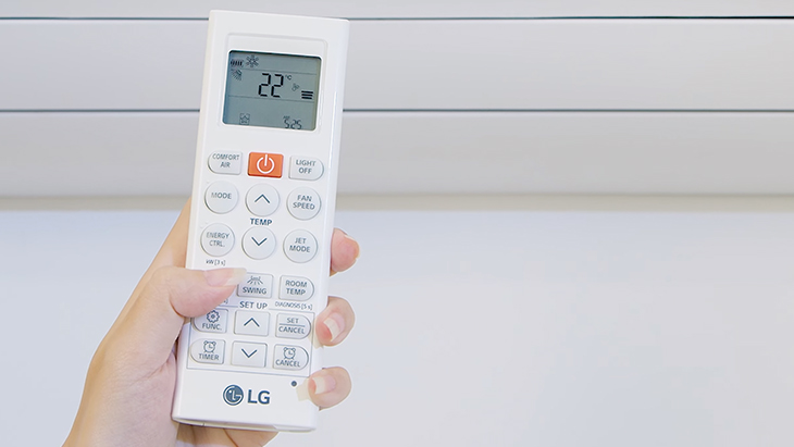 Thiết kế remote của máy lạnh LG hiện nay Máy lạnh LG Inverter 1 HP V10WIN