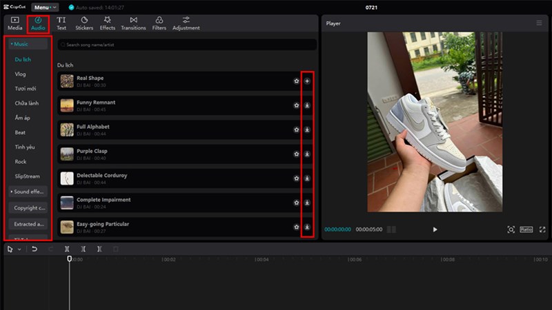 Cách chèn nhạc vào CapCut trên máy tính Cách chèn nhạc vào CapCut trên máy tính