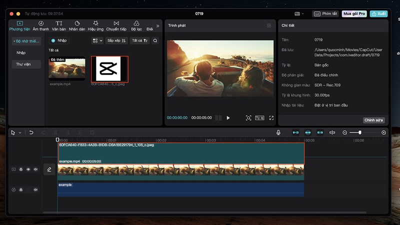 Cách chèn ảnh vào video CapCut trên máy tính