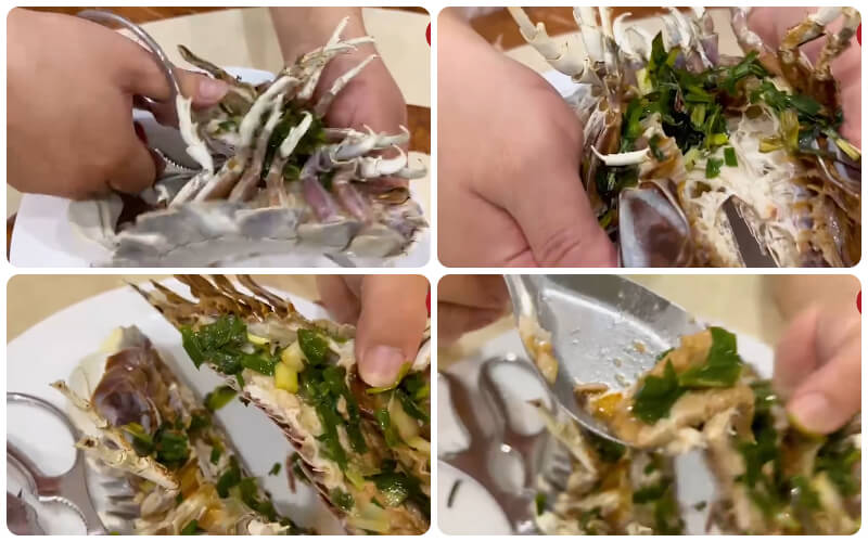 Món bọ biển nướng mỡ hành thơm ngon
