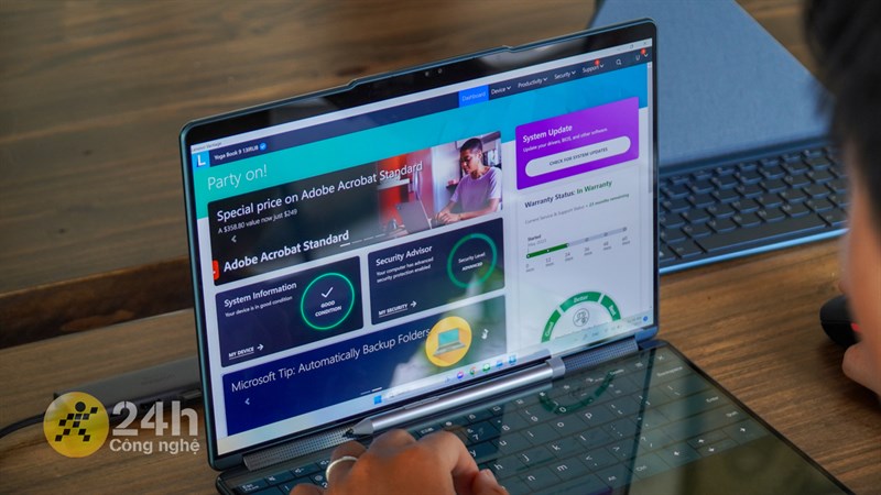 Để Lenovo YOGA Book 9i hoạt động hiệu quả hơn thì các bạn cần vào ứng dụng Lenovo Vantage để điều chỉnh sức mạnh cũng như cập nhật drivers Để Lenovo YOGA Book 9i hoạt động hiệu quả hơn thì các bạn cần vào ứng dụng Lenovo Vantage để điều chỉnh sức mạnh cũng như cập nhật drivers